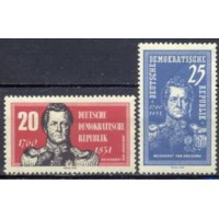 ALO0508N-SÉRIE BICENTENÁRIO DE NASCIMENTO DO CONDE AUGUST NEIDHARDT VON GNEISENAU - ALEMANHA ORIENTAL - 1960 - N