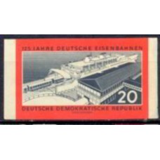 ALO0520MA-SELO 125º ANIVERSÁRIO DAS ESTRADAS DE FERRO ALEMÃS, 20P - ALEMANHA ORIENTAL - 1960 - MINT - SEM DENTEAÇÃO