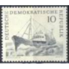 ALO0532NA-SELO FROTA DE PESCA OCEÂNICA, 10P - ALEMANHA ORIENTAL - 1961 - N
