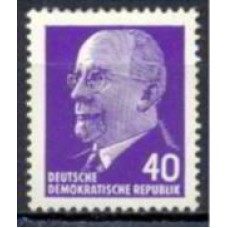 ALO0564MC-SELO PRESIDENTE WALTER ULBRICHT, 40P - ALEMANHA ORIENTAL - 1961/67 - MINT