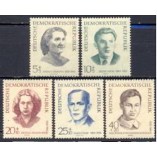 ALO0594N-SÉRIE ANTIFASCISTAS INTERNACIONAIS - ALEMANHA ORIENTAL - 1962 - N