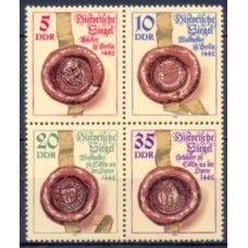 ALO2516MQ-QUADRA SELOS HISTÓRICOS - ALEMANHA ORIENTAL - 1984 - MINT