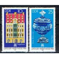 ALO2522M-SÉRIE FEIRA DE OUTONO DE LEIPZIG - ALEMANHA ORIENTAL - 1984 - MINT