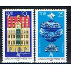 ALO2522M-SÉRIE FEIRA DE OUTONO DE LEIPZIG - ALEMANHA ORIENTAL - 1984 - MINT