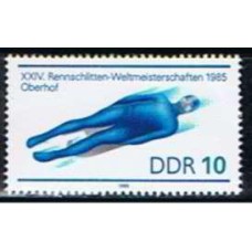 ALO2552N-SELO CAMPEONATO MUNDIAL DE LUGE - ALEMANHA ORIENTAL - 1985 - N