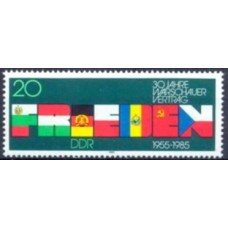 ALO2570N-SELO 30º ANIVERSÁRIO DO PACTO DE VARSÓVIA - ALEMANHA ORIENTAL - 1985 - N