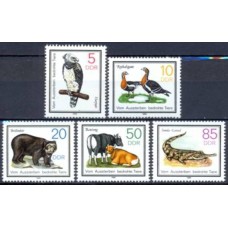 ALO2576N-SÉRIE ANIMAIS AMEAÇADOS DE EXTINÇÃO - ALEMANHA ORIENTAL - 1985 - N