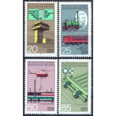 ALO2591M-SÉRIE 150º ANIVERSÁRIO DAS ESTRADAS DE FERRO ALEMÃS - ALEMANHA ORIENTAL - 1985 - MINT