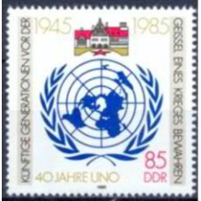 ALO2605N-SELO 40º ANIVERSÁRIO DA ONU - ALEMANHA ORIENTAL - 1985 - N