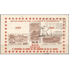 BC0017.05-BLOCO 4º CENTENÁRIO DO RIO DE JANEIRO, 320 CR$ - 1965 - CBC GUANABARA