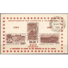 BC0017.06-BLOCO 4º CENTENÁRIO DO RIO DE JANEIRO, 320 CR$ - 1965 - CPD CAMPANHA