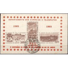 BC0017.11-BLOCO 4º CENTENÁRIO DO RIO DE JANEIRO, 320 CR$ - 1965 - CPD SÃO PAULO