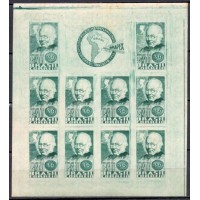 BL0001N.10-BLOCO 1ª EXPOSIÇÃO FILATÉLICA INTERNACIONAL BRAPEX - 1938 - N - COM GOMA