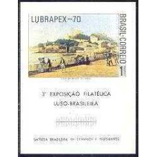 BL0029M-BLOCO EXPOSIÇÃO FILATÉLICA LUBRAPEX 70 - 1970 - MINT