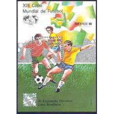 BL0071N-BLOCO XIII COPA MUNDIAL DE FUTEBOL MÉXICO 86 - 1986 - N