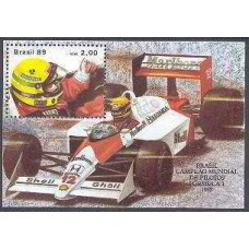 BL0079M-BLOCO AYRTON SENNA DA SILVA CAMPEÃO MUNDIAL DE PILOTOS DE FÓRMULA 1 - 1989 - MINT BL0079M-BLOCO AYRTON SENNA DA SILVA CAMPEÃO MUNDIAL DE PILOTOS DE FÓRMULA 1 - 1989 - MINT