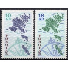 FAR0296N-SÉRIE MAPA DAS ILHAS FAROÉ I - FAROÉ - 1996 - N