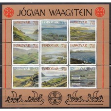 FAR0530MF-MINIFOLHA PINTURAS DE JOGVAN WAAGSTEIN - FAROÉ - 2005 - MINT