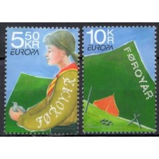 FAR0595M-SÉRIE EUROPA - CENTENÁRIO DO ESCOTISMO - FAROÉ - 2007 - MINT