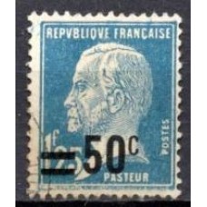 FRA0222U-SELO PASTEUR, 50C SOBRE 1,25F - FRANÇA - 1926/27 - U