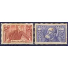 FRA0318N-SÉRIE 22º ANIVERSÁRIO DA MORTE DE JEAN JAURÉS - FRANÇA - 1936 - N