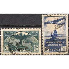 FRA0320U-SÉRIE CENTÉSIMA TRAVESSIA AÉREA DO ATLÂNTICO SUL PELOS AVIÕES POSTAIS FRANCESES - 1936 - U