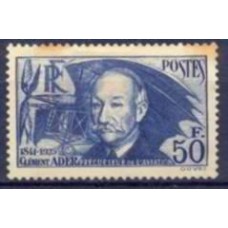 FRA0398N-SELO PIONEIRO DA AVIAÇÃO CLEMENT ADER - FRANÇA - 1938 - N