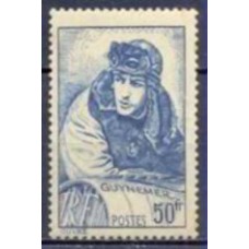 FRA0461N-SELO CAPITÃO AVIADOR GEORGES GUYNEMER - FRANÇA - 1940 - N