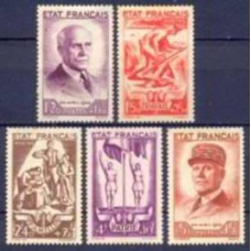 FRA0576N-SÉRIE TRABALHO, FAMÍLIA E PÁTRIA - FRANÇA - 1943 - N