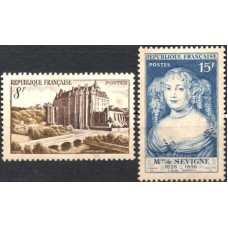 FRA0873N-SÉRIE CASTELO DE CHATEAUDUN/MADAME DE SEVIGNE - FRANÇA - 1950 - N
