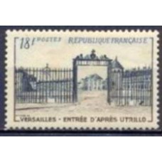 FRA0988N-SELO GRADE DE ENTRADA DO PALÁCIO DE VERSAILLES - FRANÇA - 1954 - N