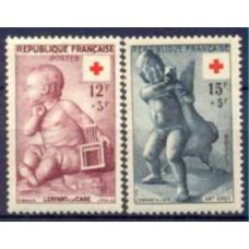 FRA1048M-SÉRIE PRÓ CRUZ VERMELHA - FRANÇA - 1955 - MINT