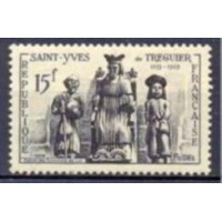 FRA1063M-SELO SANTO YVES, PATRONO DOS HOMENS DA LEI - FRANÇA - 1956 - MINT