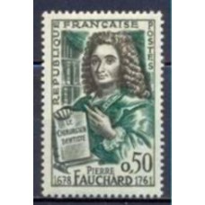 FRA1307N-SELO BICENTENÁRIO DA MORTE DO MÉDICO PIERRE FAUCHARD - FRANÇA - 1961 - N