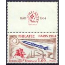 FRA1422N-SELO EXPOSIÇÃO FILATÉLICA INTERNACIONAL PHILATEC - FRANÇA - 1964 - N