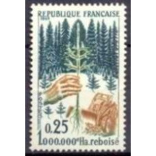 FRA1460N-SELO MILIONÉSIMO HECTARE REFLORESTADO - FRANÇA - 1965 - N