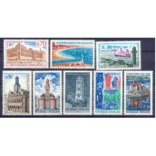 FRA1499N-SÉRIE MONUMENTOS E SÍTIOS - FRANÇA - 1966/67 - N