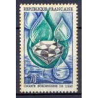 FRA1612N-SELO CARTA EUROPEIA DA ÁGUA - FRANÇA - 1969 - N