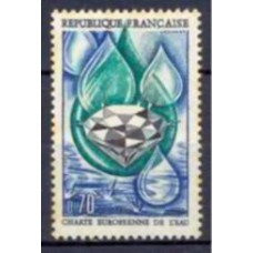 FRA1612N-SELO CARTA EUROPEIA DA ÁGUA - FRANÇA - 1969 - N