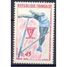 FRA1650N-SELO 1º CAMPEONATO EUROPEU DE ATLETISMO JÚNIOR - FRANÇA - 1970 - N