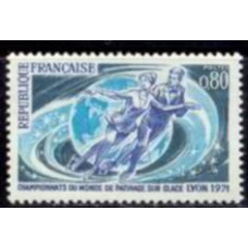 FRA1665N-SELO CAMPEONATO MUNDIAL DE PATINAÇÃO NO GELO - FRANÇA - 1971 - N