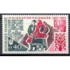 FRA1740N-SELO IMIGRAÇÃO POLONESA DE 1921/23 - FRANÇA - 1973 - N