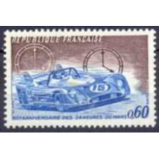 FRA1761N-SELO 50º ANIVERSÁRIO DAS 24 HORAS DE MANS - FRANÇA - 1973 - N