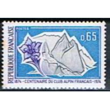 FRA1788N-SELO CENTENÁRIO DO CLUBE ALPINO FRANCÊS - FRANÇA - 1974 - N