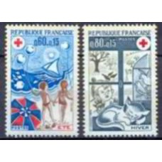 FRA1828N-SÉRIE PRÓ CRUZ VERMELHA - AS ESTAÇÕES - FRANÇA - 1974 - N