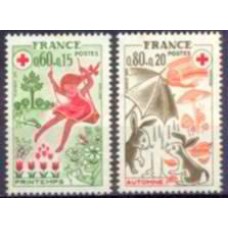 FRA1860N-SÉRIE PRÓ CRUZ VERMELHA - AS ESTAÇÕES - FRANÇA - 1975 - N