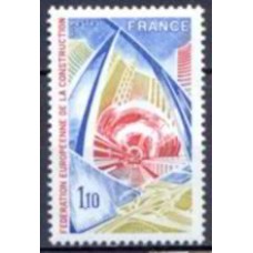 FRA1934N-SELO FEDERAÇÃO EUROPEIA DA CONSTRUÇÃO - FRANÇA - 1977 - N