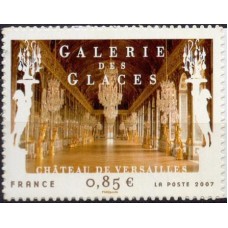 FRA4119M-SELO SÉRIE ARTÍSTICA - GALERIA DOS SORVETES DO CASTELO DE VERSAILLES - FRANÇA - 2007 - MINT