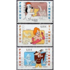FRA4146M-SÉRIE FESTA DO SELO - PERSONAGENS DE TEX AVERY - FRANÇA - 2008 - MINT