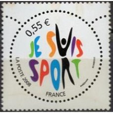 FRA4283M-SELO EU SOU ESPORTIVO - FRANÇA - 2008 - MINT